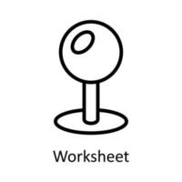 Worksheet vector    outline Icon Design illustration. Location and Map Symbol on White background EPS 10 File