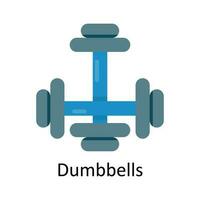 Dumbbells vector Flat Icon Design illustration. Medical and Healthcare Symbol on White background EPS 10 File