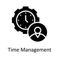 Time Management vector  Solid Icon Design illustration. Time Management Symbol on White background EPS 10 File