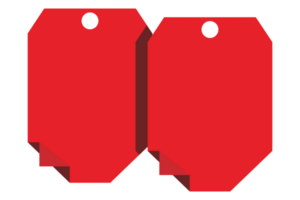 leer rot Etikette Etikett mit transparent Hintergrund png