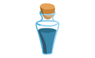 Witch Blue Potion On Transparent Background png
