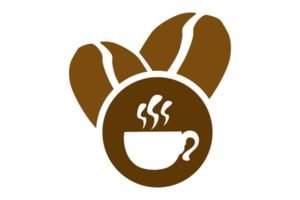 café haricot logo sur transparent Contexte png