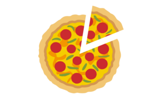 Pizza rebanada en transparente antecedentes png