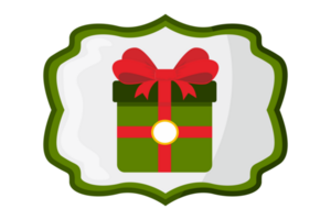 Navidad regalo caja icono con transparente antecedentes png