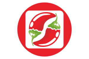 rood chili logo icoon Aan transparant achtergrond png