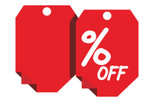 Red Discount Label Tag With Transparent Background png