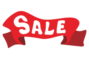 Red Label Tag Sale With Transparent Background png