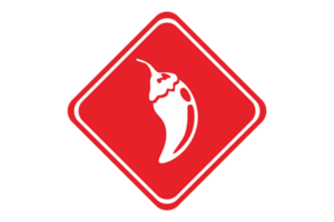 rojo chile advertencia logo icono en transparente antecedentes png