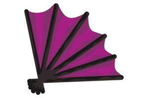 Purple hand-held fan on transparent background png