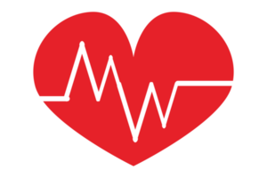 Valentijn - rood hartslag liefde met transparant achtergrond png