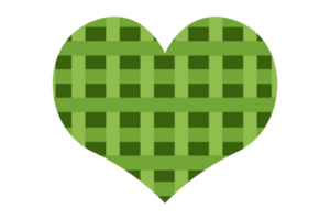Green Love with matting Pattern With Transparent Background png