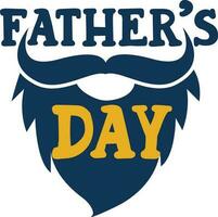 Fathers day T Shirt with beard and mustache. Vector illustration.