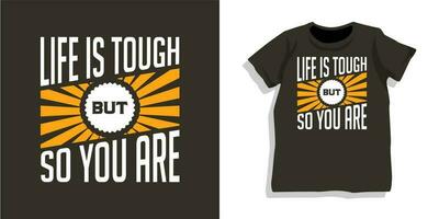 Motivational lettering t shirt design vector