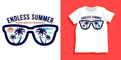 Endless summer tshirt design vector