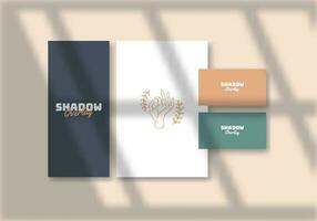 Paper with shadow overlay effect vector