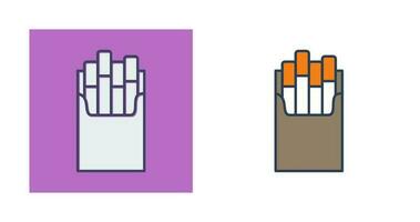 icono de vector de paquete de cigarrillos