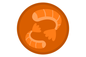 Shrimp Icon Logo On Transparent Background png