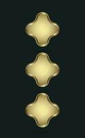 Set of three luxury buttons in vector illustration used in UX, UI concepts design