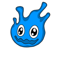 Object Cartoon Character - Blue Liquid With Transparent Background png