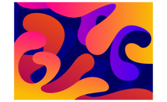 Abstract Squirt and Splash Gradient Fluid Background png