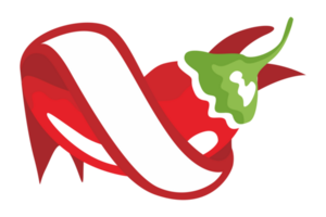 rood chili logo icoon Aan transparant achtergrond png