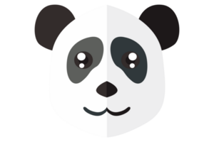 fofa animal cabeça - panda com transparente fundo png