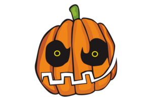 Víspera de Todos los Santos calabaza cabeza con transparente antecedentes png