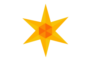 Golden Star With Transparent Background png
