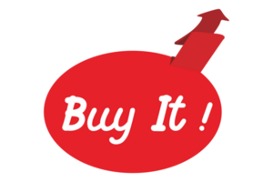 Red Label Tag Sale - Buy It - With Transparent Background png