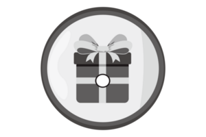 Navidad regalo caja icono con transparente antecedentes png