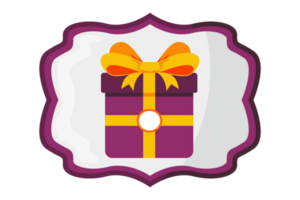 Navidad regalo caja icono con transparente antecedentes png