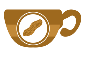 Cup of Peanut Logo Icon On Transparent Background png