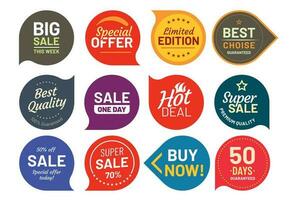 Sale quality badges. Round hundred percent assured label badge. Sticker vector illustration icons set