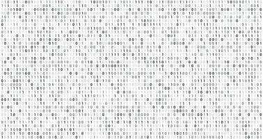 Binary matrix code. Computer data stream, digital security codes and gray coding information abstract vector background