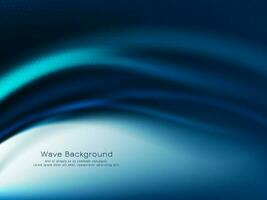 Abstract blue wave design modern background vector