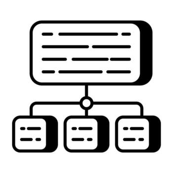 conceptual sólido diseño icono de web jerarquía vector