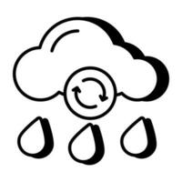 icono de lluvia en un diseño perfecto vector