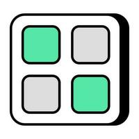 Editable design icon of apps vector