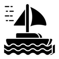 An icon design of sailboat vector