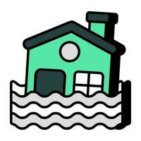 Flood icon in flat design isolated on white background vector