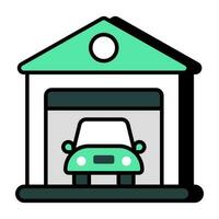 Premium download icon of garage vector