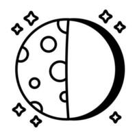 A trendy design icon of moon eclipse vector