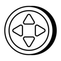 Editable design icon of control buttons vector