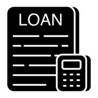 A trendy design vector of loan paper