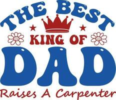 The best king of dad 4th of July flower sublimation t-shirt design vector