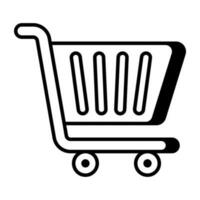 icono de carrito de compras, vector editable