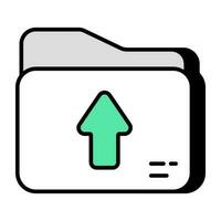 A unique design icon of folder upload vector