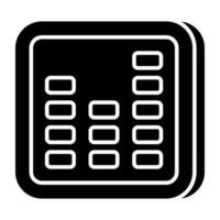 An editable design icon of volume equalizer vector