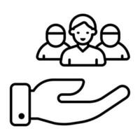 An icon design of team care vector