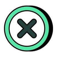 A modern design icon of delete vector